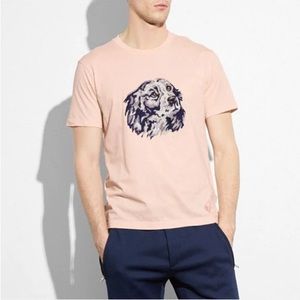 Coach Spaniel Dog Embroidered T Shirt